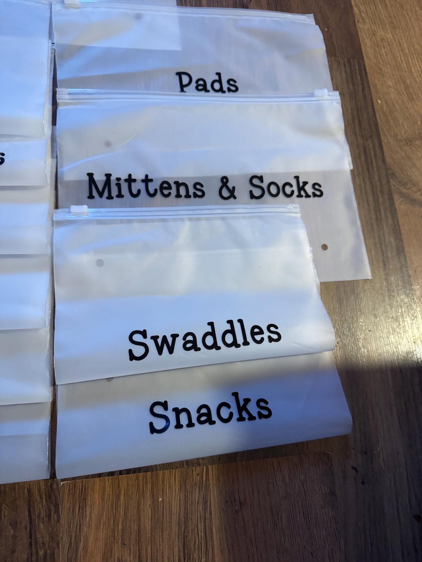 Hospital Bag Organiser Pouches: Mum & Baby Essentials - Set of 20