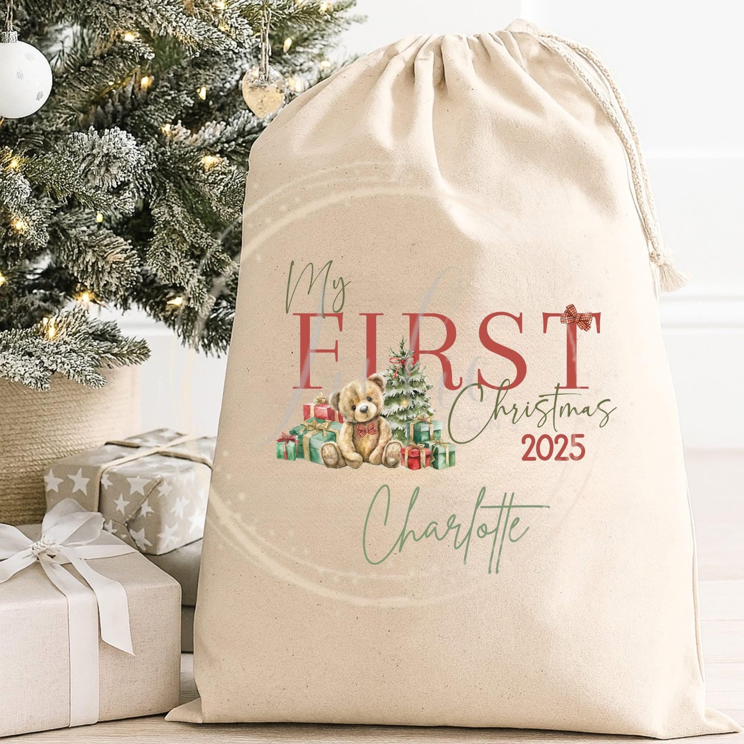 Personalised My First Christmas 2025 Santa Sack