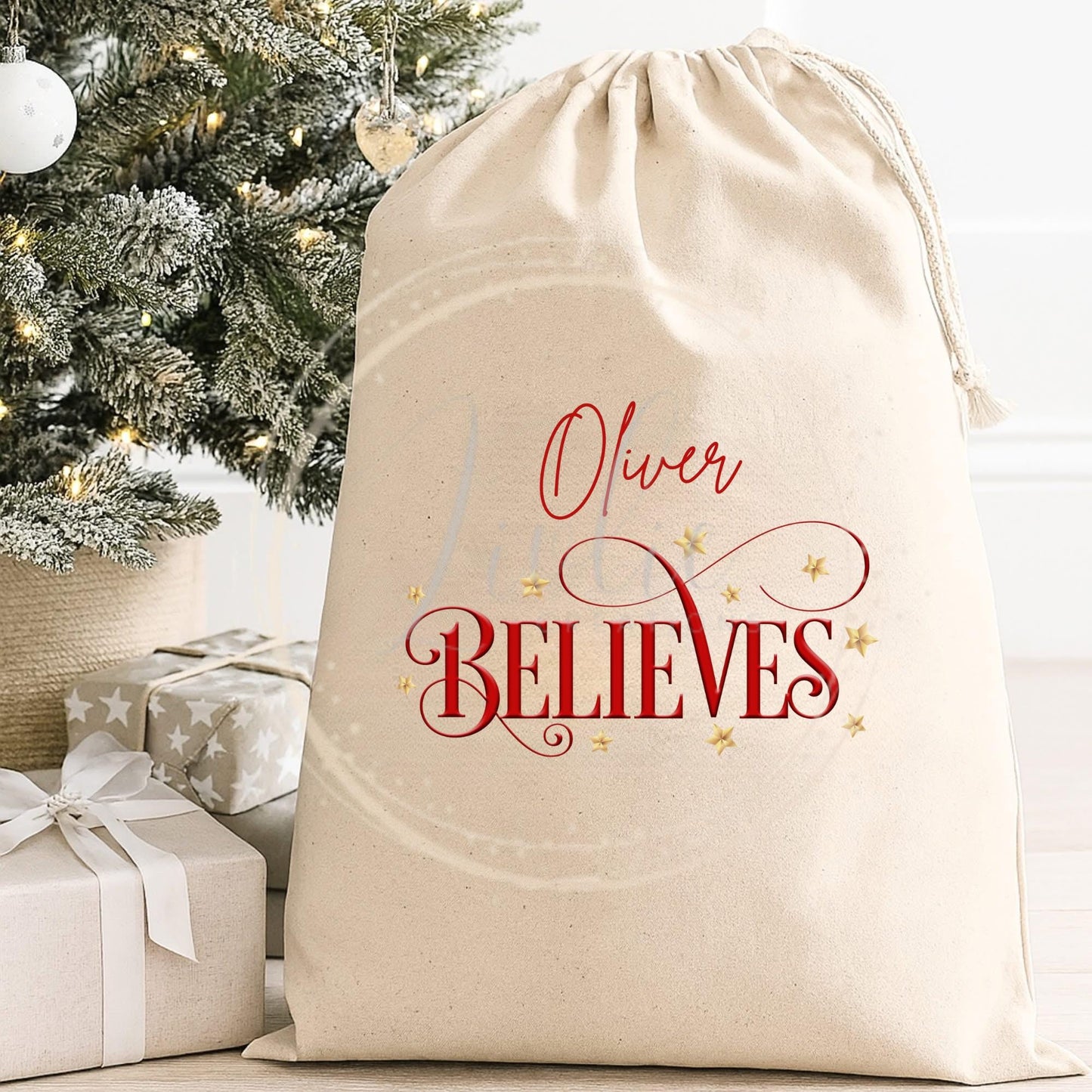Personalised Believes Christmas Sack