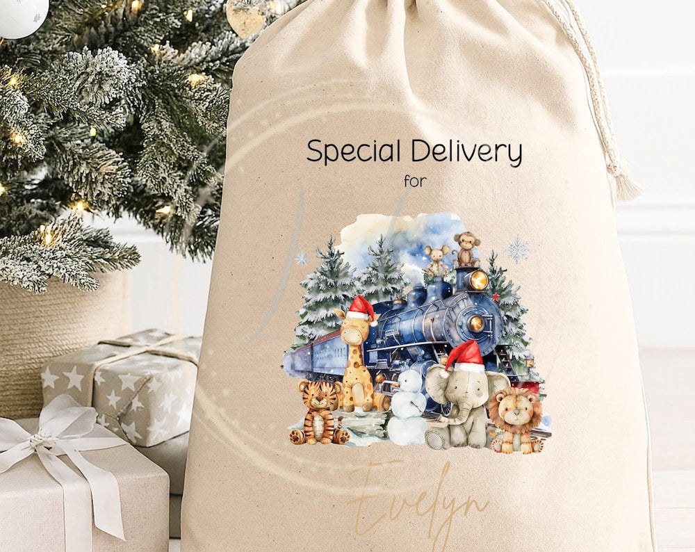 Personalized Christmas Sack: Animal Design