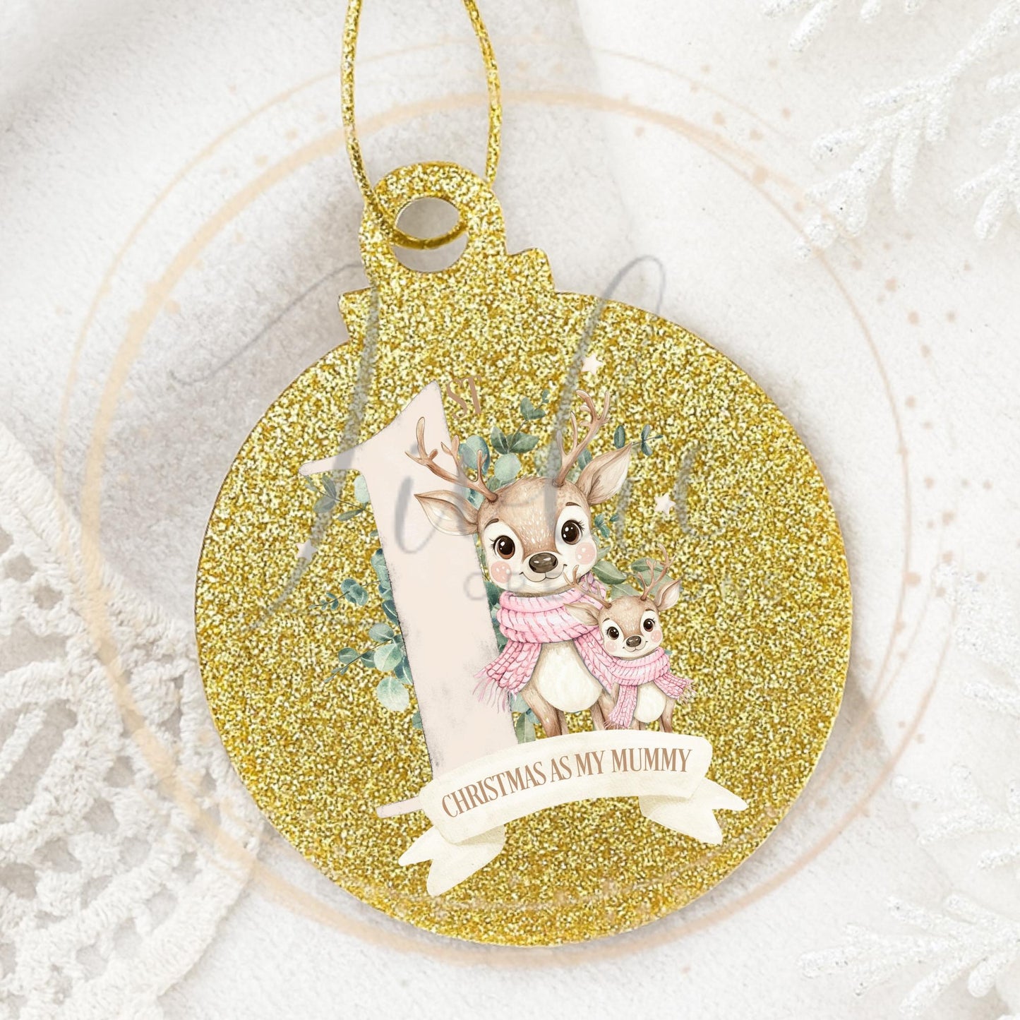 First Christmas as your Mummy Reindeer Bauble