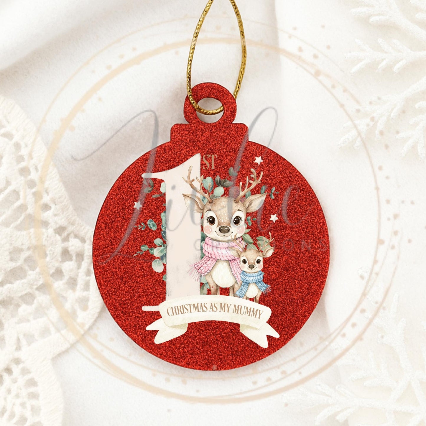 First Christmas as your Mummy Reindeer Bauble