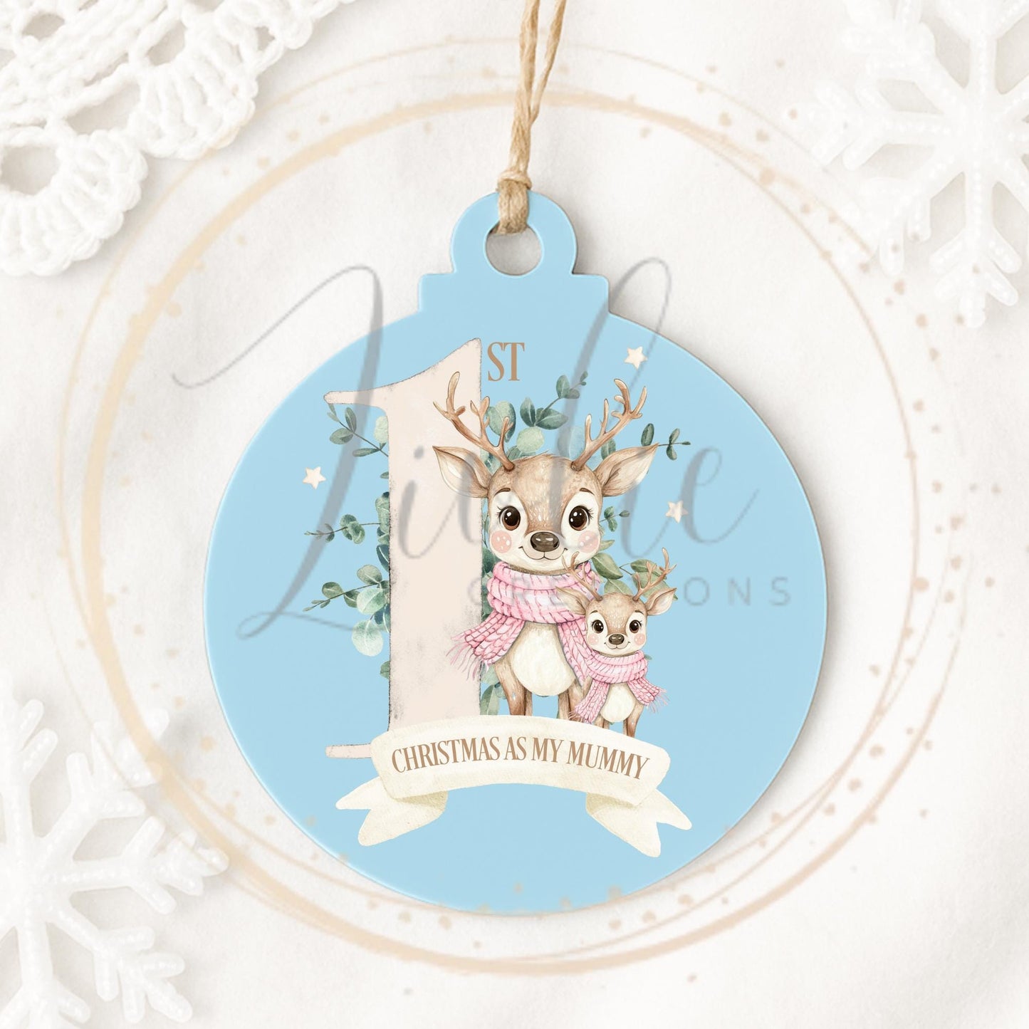 First Christmas as your Mummy Reindeer Bauble