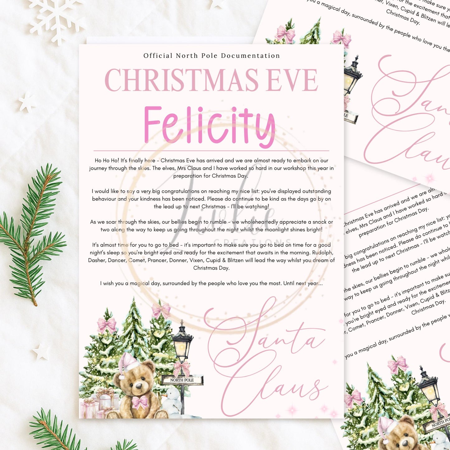 Personalized Santa Letter: North Pole Christmas Eve Tradition