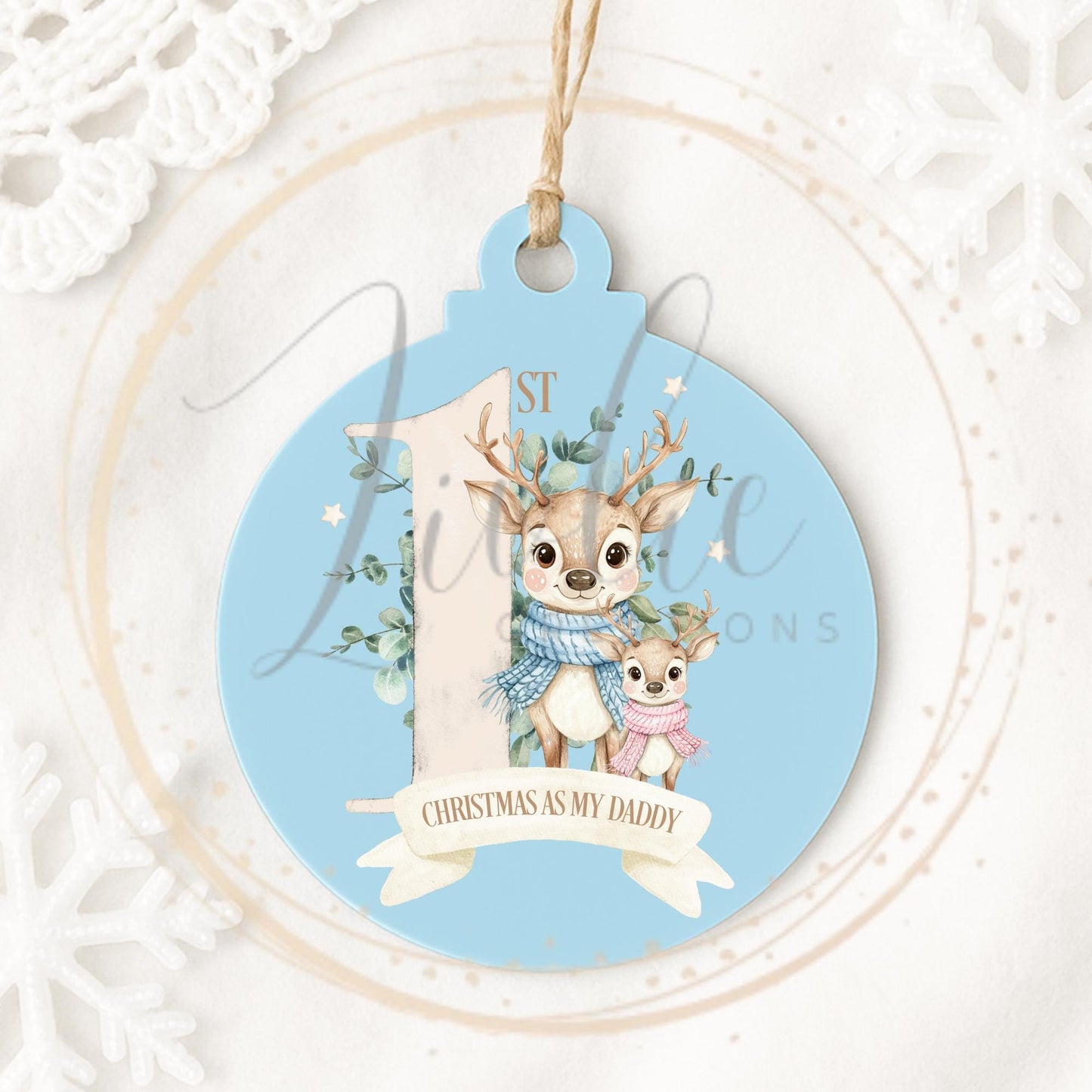 First Christmas as your Daddy Reindeer Bauble
