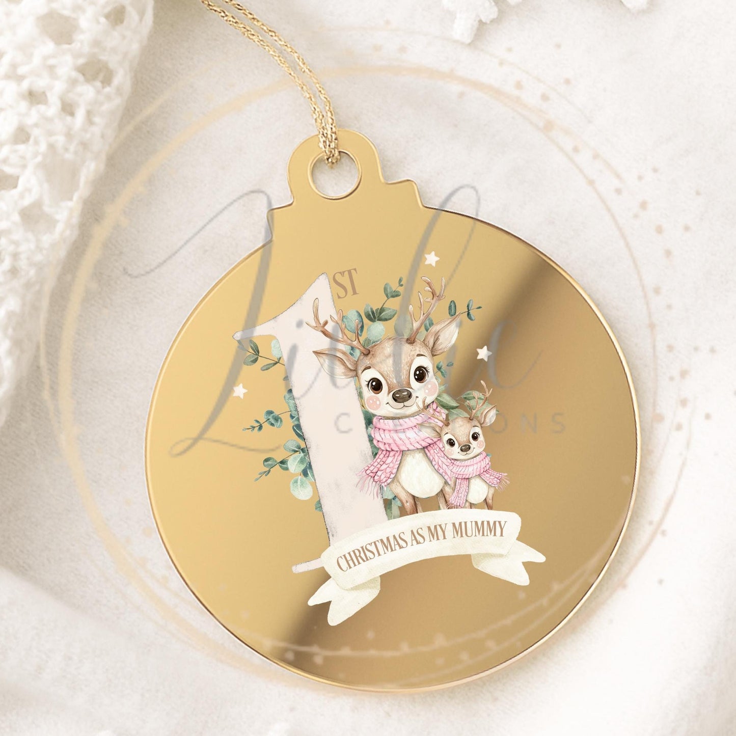 First Christmas as your Mummy Reindeer Bauble