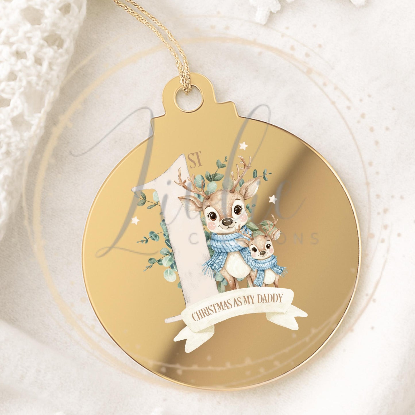 First Christmas as your Daddy Reindeer Bauble