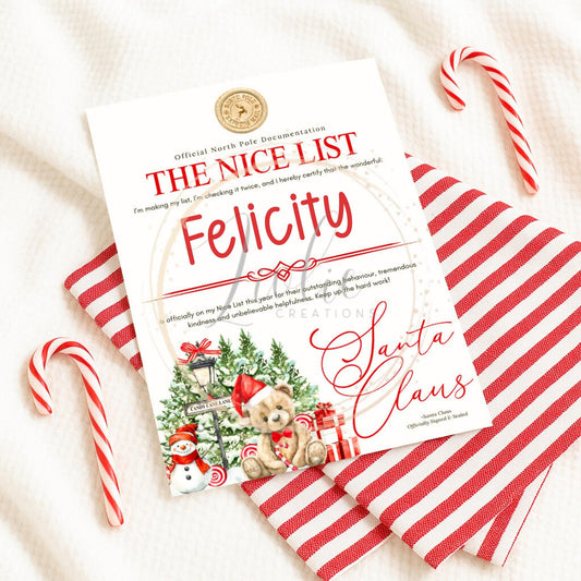 Personalised Letter From Santa: Candy Cane Collection, Christmas Keepsake