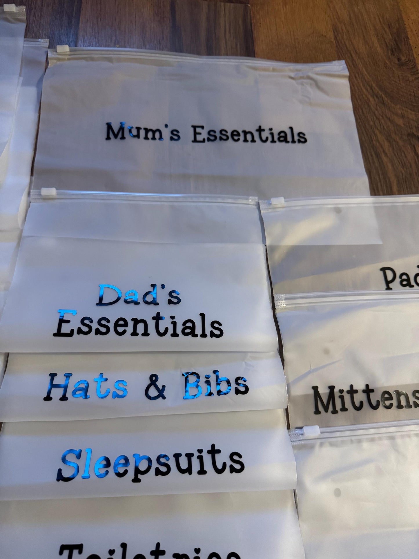 Hospital Bag Organiser Pouches: Mum & Baby Essentials - Set of 20