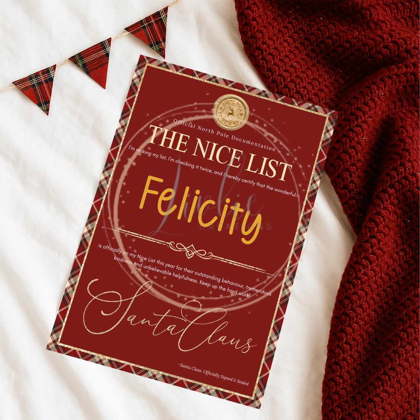 Personalised Santa Letter: Tartan Christmas Collection