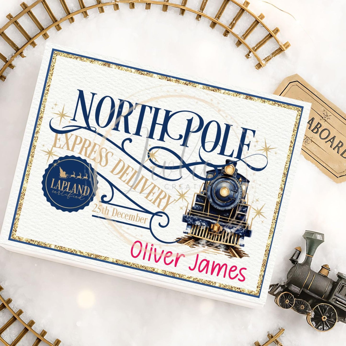 Personalised North Pole Express Christmas Gift Box