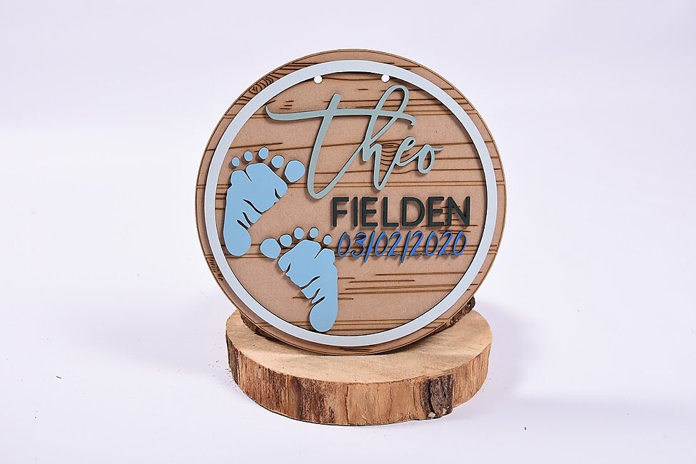 Personalised Babies Footprint Plaque