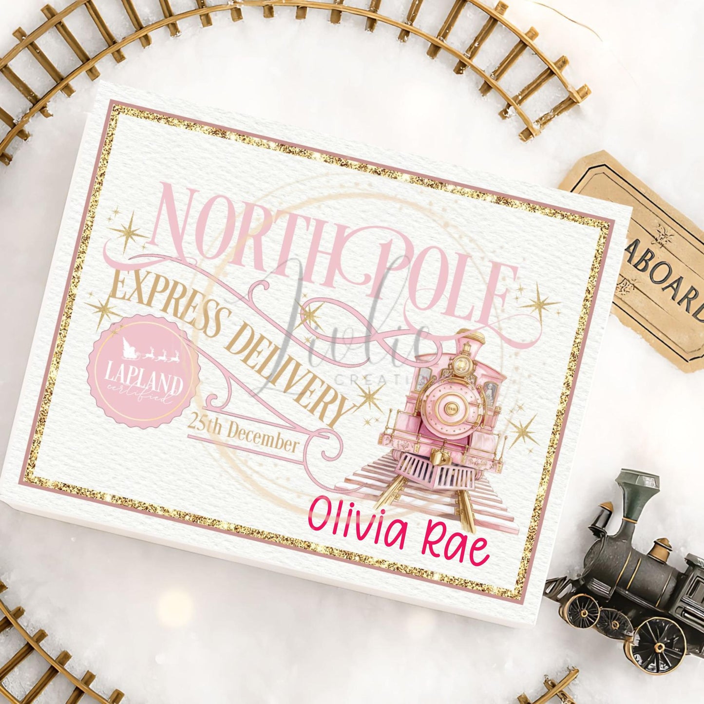 Personalised North Pole Express Christmas Gift Box