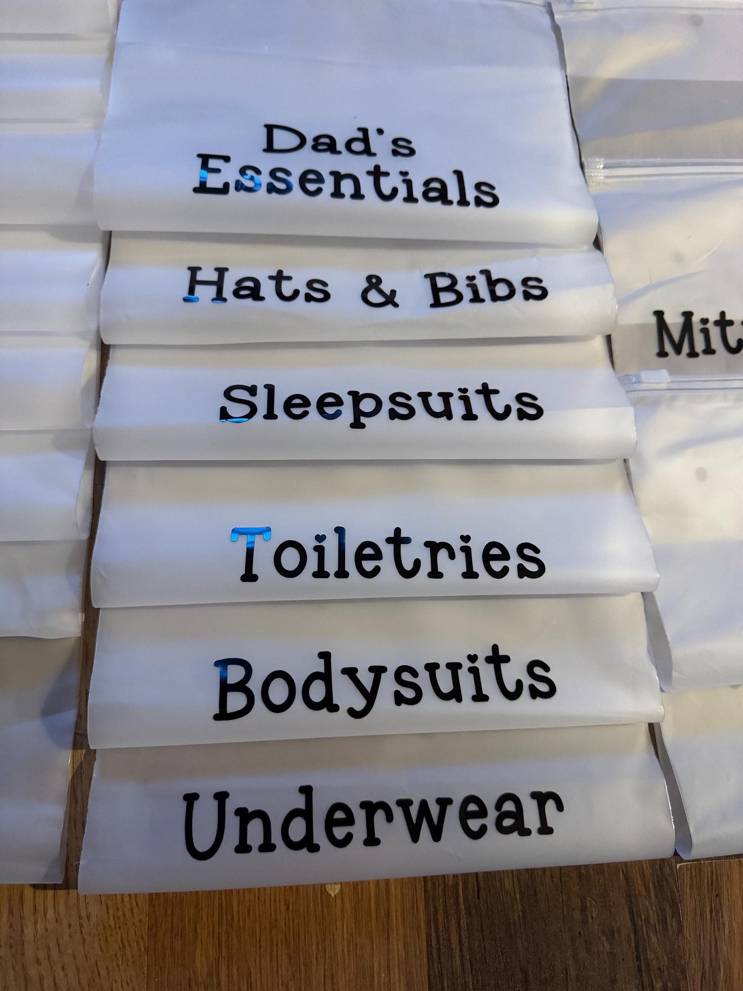 Hospital Bag Organiser Pouches: Mum & Baby Essentials - Set of 20