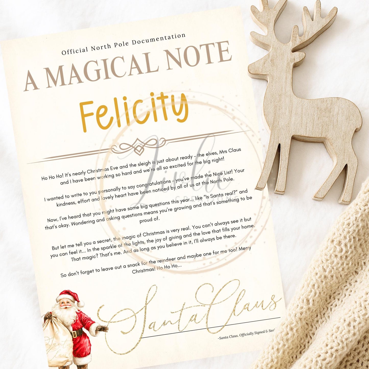 Personalised Letter from Santa: Santa Sack Collection