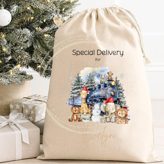 Personalised Animal Design Christmas Sack
