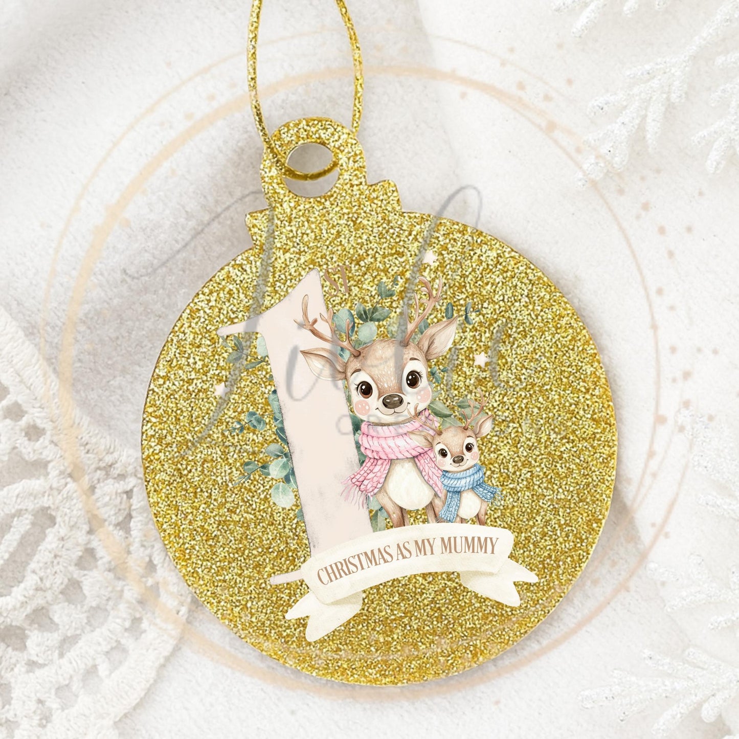 First Christmas as your Mummy Reindeer Bauble