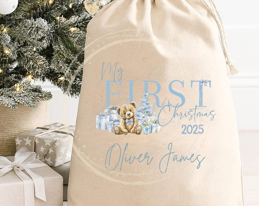 Personalized Christmas Sack: 100% Cotton Santa Sack for Kids